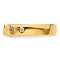 Load image into Gallery viewer, 14k Cross Diamond Mens Complete Wedding Band
