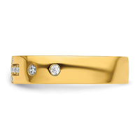 Load image into Gallery viewer, 14k Cross Diamond Womens Complete Wedding Band
