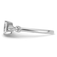 Load image into Gallery viewer, 14k White Gold Semi-mount Diamond Emerald Center Engagement Ring
