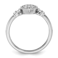 Load image into Gallery viewer, 14k White Gold Complete Diamond Round Cluster Halo Engagement Ring
