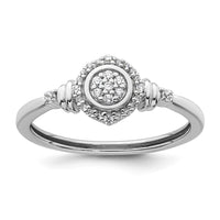 Load image into Gallery viewer, 14k White Gold Complete Diamond Round Cluster Halo Engagement Ring

