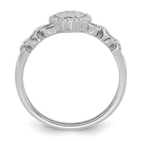 Load image into Gallery viewer, 14k White Gold Complete Diamond Round Cluster Halo Engagement Ring
