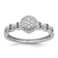Load image into Gallery viewer, 14k White Gold Complete Diamond Round Cluster Halo Engagement Ring
