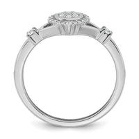 Load image into Gallery viewer, 14k White Gold Complete Diamond Round Cluster Halo Engagement Ring
