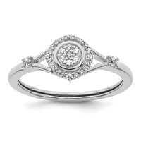Load image into Gallery viewer, 14k White Gold Complete Diamond Round Cluster Halo Engagement Ring
