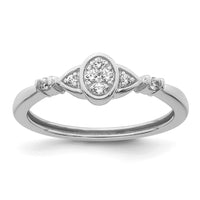 Load image into Gallery viewer, 14k White Gold Complete Diamond Cluster Oval Engagement Ring
