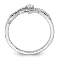 Load image into Gallery viewer, 14k White Gold Complete Diamond CrissCross Promise Ring
