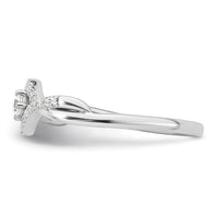 Load image into Gallery viewer, 14k White Gold Complete Diamond CrissCross Promise Ring

