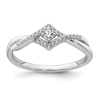 Load image into Gallery viewer, 14k White Gold Complete Diamond CrissCross Promise Ring
