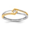 14K Two-tone Complete Diamond Promise Ring