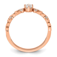 Load image into Gallery viewer, 14k Rose Gold Polished Complete Diamond Infinity Design Promise Ring
