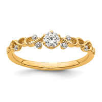 Load image into Gallery viewer, 14k Polished Complete Diamond Infinity Design Promise Ring
