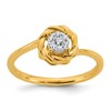 14k Complete Diamond Cluster Round Engagement Ring