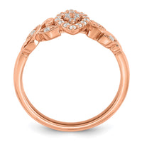 Load image into Gallery viewer, 14k Rose Gold Complete Diamond Cluster Marquise Engagement Ring
