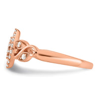 Load image into Gallery viewer, 14k Rose Gold Complete Diamond Cluster Marquise Engagement Ring
