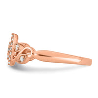 Load image into Gallery viewer, 14k Rose Gold Complete Diamond Cluster Teardrop Engagement Ring
