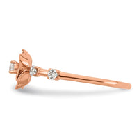 Load image into Gallery viewer, 14K Rose Gold Complete Diamond Rose Promise Ring
