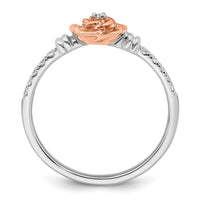 Load image into Gallery viewer, 14k Two-tone Complete Diamond Rose Promise Ring
