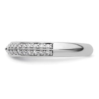 Load image into Gallery viewer, 14k White Gold Polished Semi-mount Diamond Peg Set Engagement Ring
