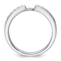Load image into Gallery viewer, 14k White Gold Polished Semi-mount Diamond Peg Set Engagement Ring
