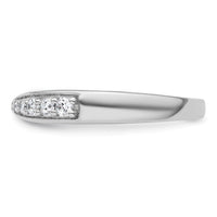 Load image into Gallery viewer, 14k White Gold Polished Semi-mount Diamond Peg Set Engagement Ring
