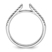 Load image into Gallery viewer, 14k White Gold Polished Semi-mount Diamond Peg Set Engagement Ring
