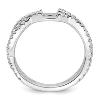Load image into Gallery viewer, 14k White Gold Semi-mount Diamond Peg Set Twisted Engagement Ring
