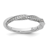 Load image into Gallery viewer, 14k White Gold Complete Diamond Twisted Wedding Band

