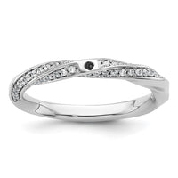 Load image into Gallery viewer, 14k White Gold Semi-mount Diamond Peg Set Twisted Engagement Ring
