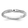 14k White Gold Semi-mount Diamond Peg Set Twisted Engagement Ring