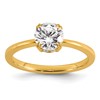 14k Semi-mount Diamond Basket Round Center Engagement Ring