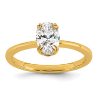 Load image into Gallery viewer, 14k Semi-mount Diamond Basket Oval Center Engagement Ring
