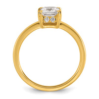 Load image into Gallery viewer, 14k Semi-mount Diamond Basket Princess Center Engagement Ring
