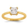 14k Semi-mount Diamond Basket Princess Center Engagement Ring