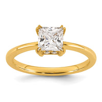 Load image into Gallery viewer, 14k Semi-mount Diamond Basket Princess Center Engagement Ring
