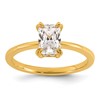 14k Semi-mount Diamond Basket Radiant Center Engagement Ring