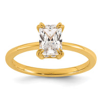Load image into Gallery viewer, 14k Semi-mount Diamond Basket Radiant Center Engagement Ring
