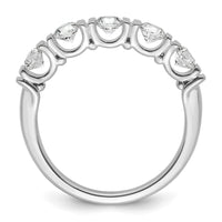 Load image into Gallery viewer, 14k White Gold Complete Diamond Tension Set 5-Stone Wedding Band
