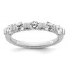 14k White Gold Complete Diamond Tension Set 5-Stone Wedding Band