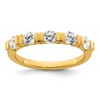 14k Complete Diamond Tension Set 5-Stone Wedding Band