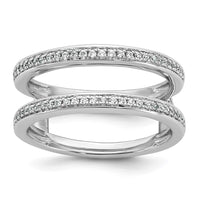 Load image into Gallery viewer, 14k White Gold Complete Diamond Ring Guard
