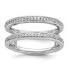 14k White Gold Complete Diamond Ring Guard