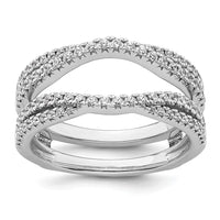 Load image into Gallery viewer, 14k White Gold Complete Diamond Ring Guard
