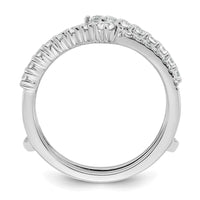 Load image into Gallery viewer, 14k White Gold Complete Diamond Ring Guard
