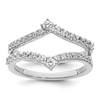 Load image into Gallery viewer, 14k White Gold Complete Diamond Ring Guard
