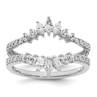 Load image into Gallery viewer, 14k White Gold Complete Diamond Ring Guard
