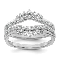 Load image into Gallery viewer, 14k White Gold Complete Diamond Ring Guard
