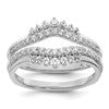 14k White Gold Complete Diamond Ring Guard