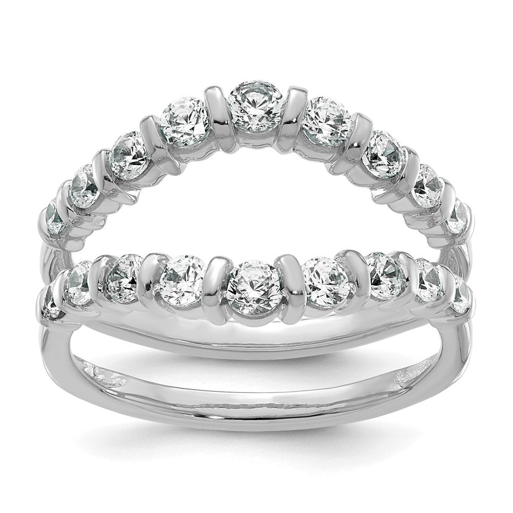 14k White Gold Complete Diamond Ring Guard