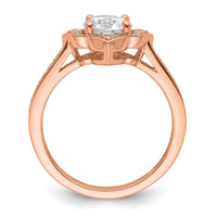 Load image into Gallery viewer, 14k Rose Gold Semi-Mount Diamond Round Center Engagement Ring

